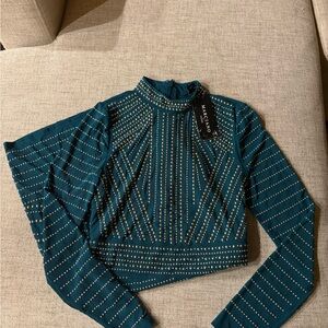 Marciano Teal Studded Dress